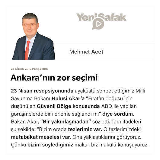Ankara’nın zor seçimi