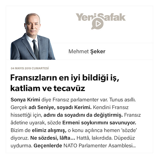Fransızların en iyi bildiği iş, katliam ve tecavüz