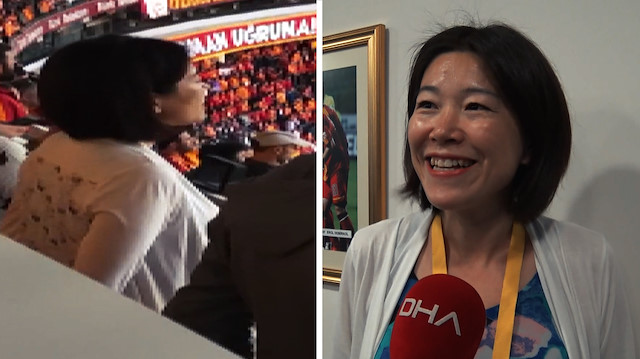 Derbide İstiklal Marşını okuyan Japon gazeteci