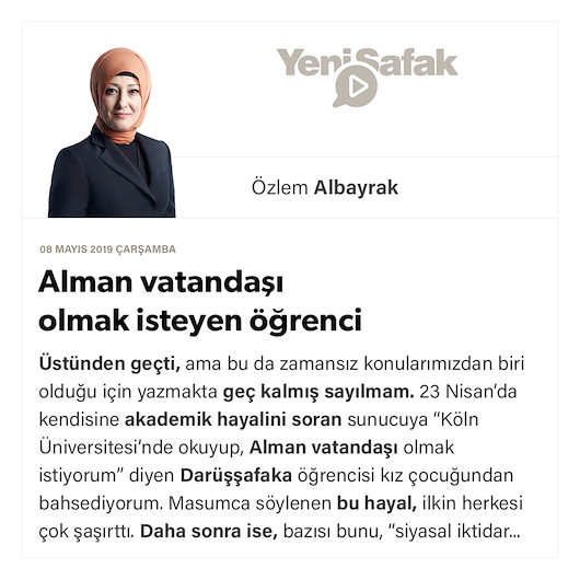 Alman vatandaşı olmak isteyen öğrenci