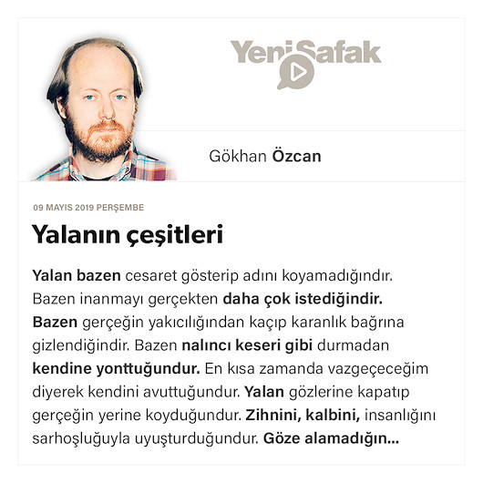 Yalanın çeşitleri