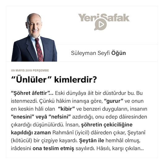 “Ünlüler” kimlerdir?