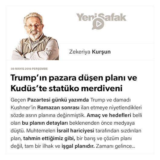 Trump’ın pazara düşen planı ve Kudüs’te statüko merdiveni