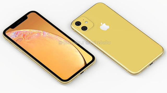 Yeni iPhone XR'ın konsept çizimi.