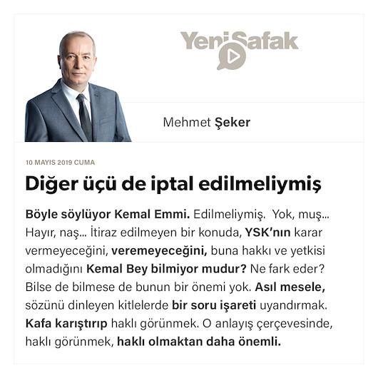 Diğer üçü de iptal edilmeliymiş