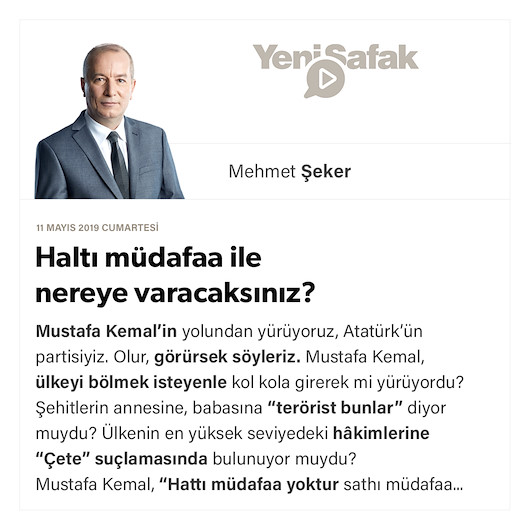 Haltı müdafaa ile nereye varacaksınız?