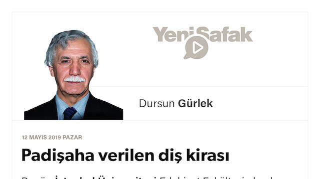 Padişaha verilen diş kirası