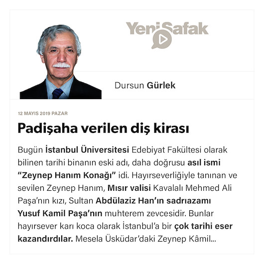 Padişaha verilen diş kirası