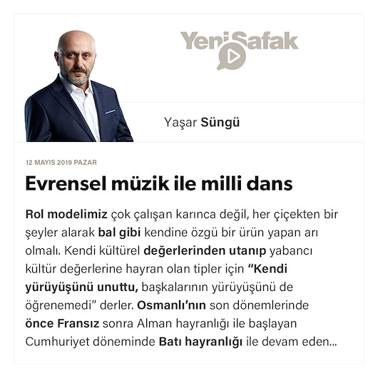 Evrensel müzik ile milli dans