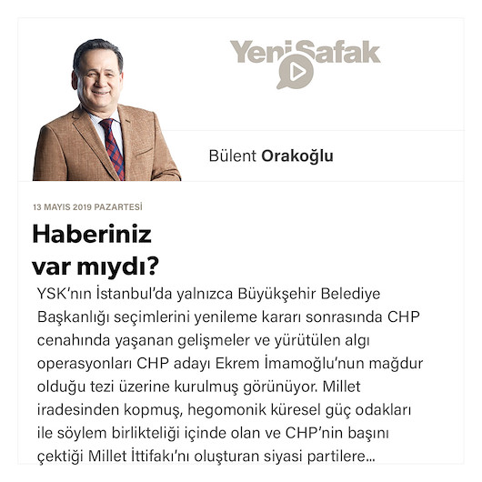 Haberiniz var mıydı?
