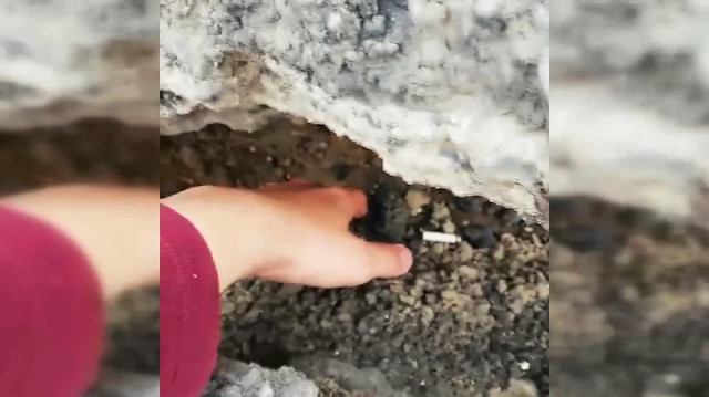 İstinat duvarı çökmeden önce video çekti: Böyle giderse burası çöker