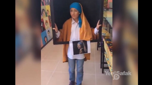 Öğrenciler dünyaca ünlü resimlere büründü