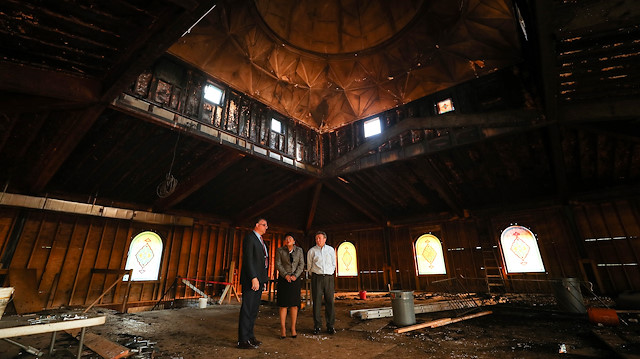 New Haven'daki Müslüman ve gayrimüslimler kundaklanan Camii için kenetlendi