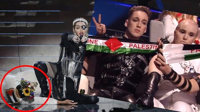İsrail'deki Eurovision yarışmasına Filistin protestoları damga vurdu