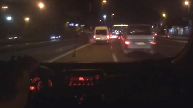 E-5'te makas kazası anbean kamerada