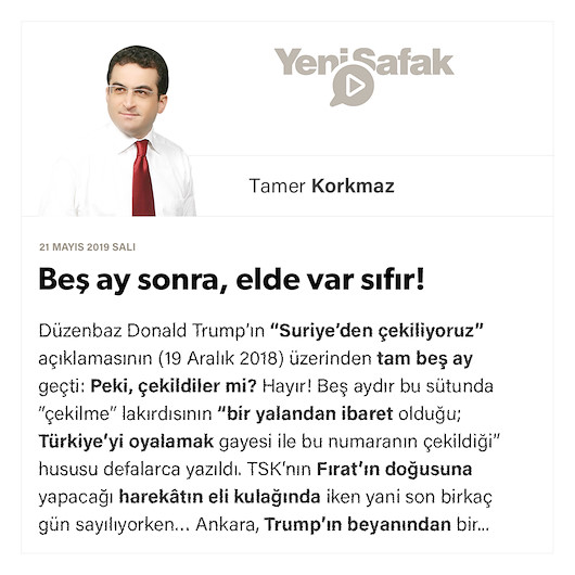 Beş ay sonra, elde var sıfır!