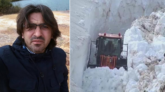 Gazeteci Nişancı ve görüntülediği yol açma çalışması.