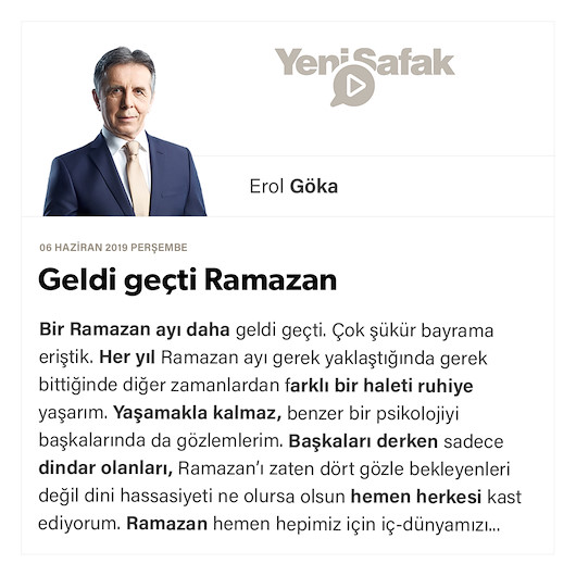 Geldi geçti Ramazan
