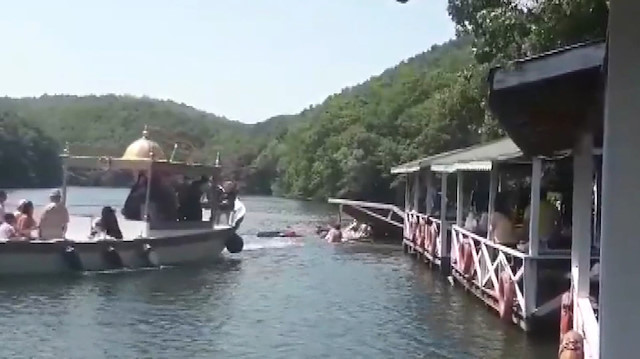 Şile Saklıgölde çardak çöktü