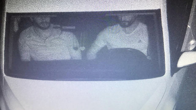 İki şüphelinin MOBESE'ye yansıyan görüntüleri.