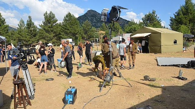 Çanakkaleyi anlatan tarihi filmin çekimlerine Aksekide devam ediliyor