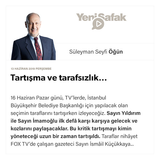 Tartışma ve tarafsızlık…