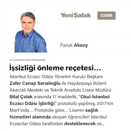 İşsizliği önleme reçetesi…
