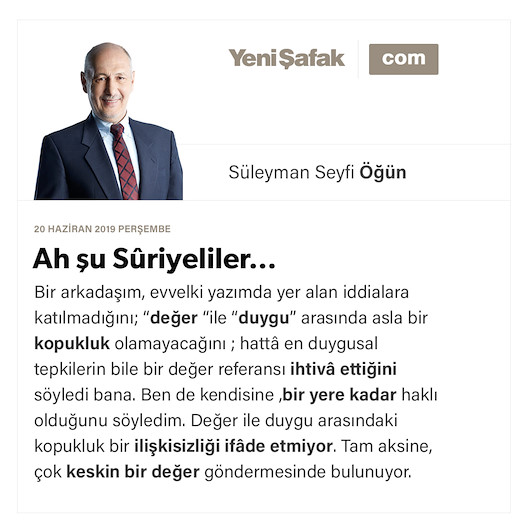 Ah şu Sûriyeliler…