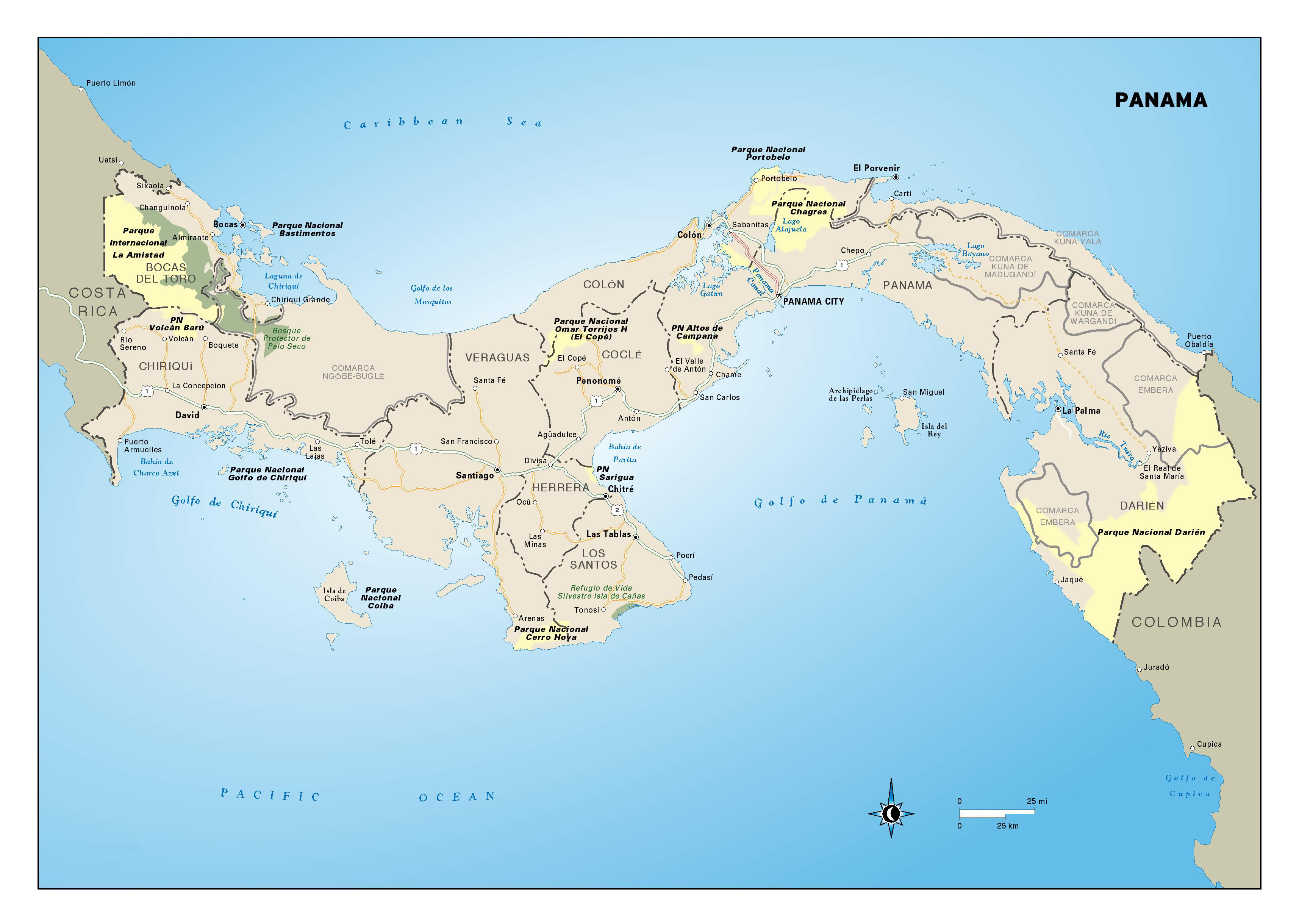 Санта Каталина Панама карта