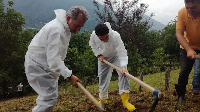 İkizdere Kaymakamı Tarık Buğra Seyhan - Belediye Başkanı Hakan Karagöz.