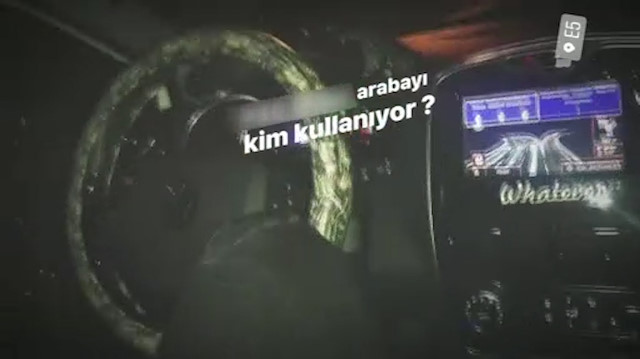 Otomobilini diziyle kullanan maganda kamerada