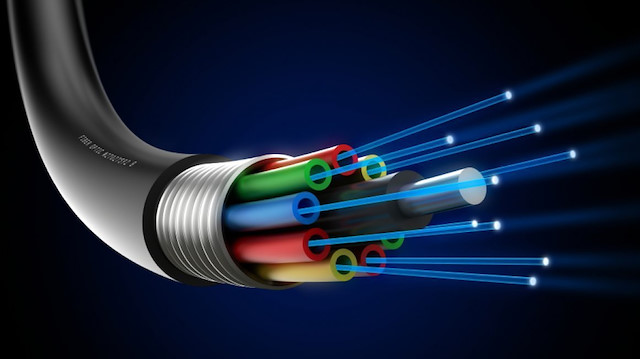 Fiber optik kablo kesiti.