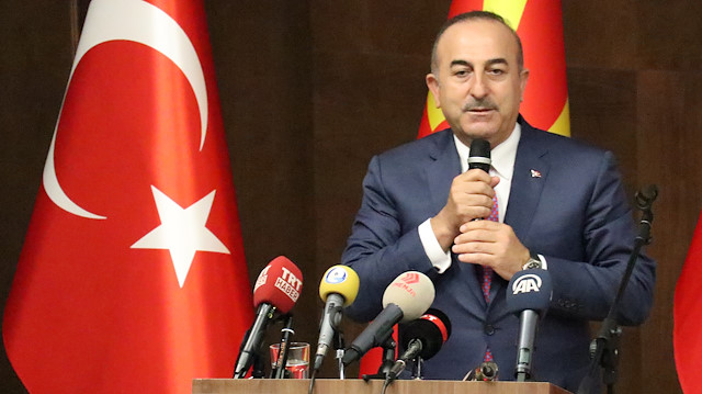 Dışişleri Bakanı Mevlüt Çavuşoğlu Üsküp'te konuştu.