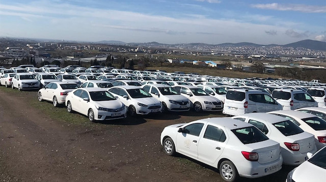 Satışa çıkarılacak araçlar.