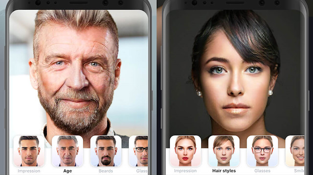 FaceApp uygulamasının reklam görseli.