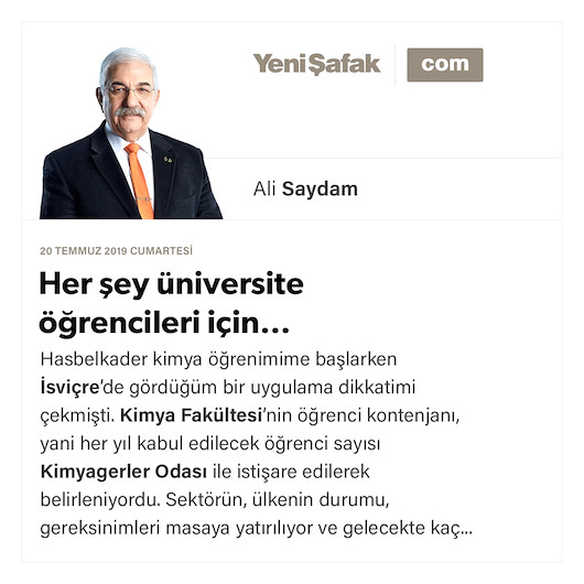Her şey üniversite öğrencileri için…