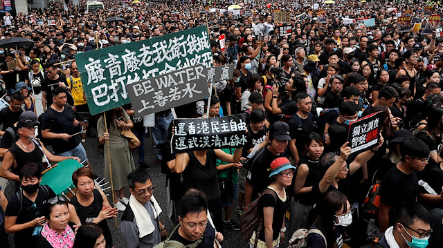 Hong Kong'da Çin'e iade tasarısına karşı protesto