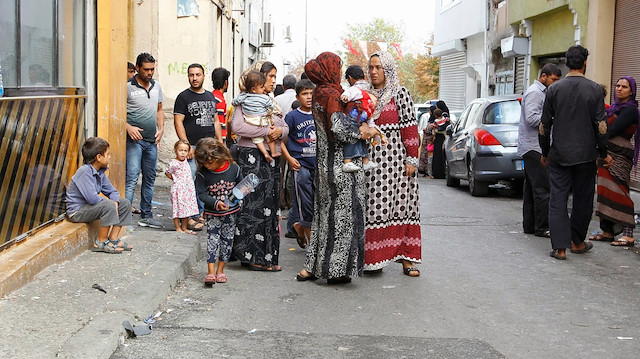 Suriyeli göçmenlerin yaşadığı bir kamp