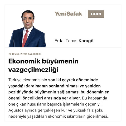 Ekonomik büyümenin vazgeçilmezliği