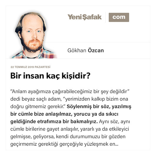 Bir insan kaç kişidir?