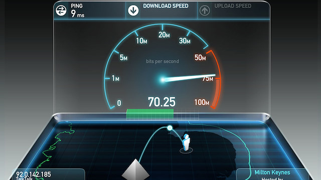 Dünya ortalamasıyla 1 GB büyüklüğündeki bir dosya 2 buçuk dakika içerisinde indirilebiliyor.