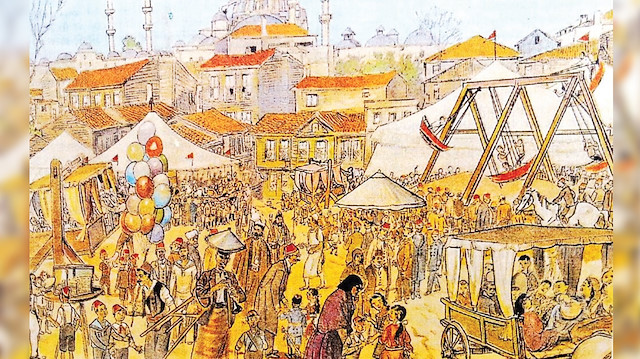Münif Fehim'in çizimiyle Dersaâdet (İstanbul) sokakları