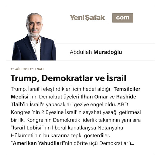 Trump, Demokratlar ve İsrail