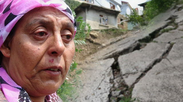 Zonguldak'ta meydana gelen heyelan