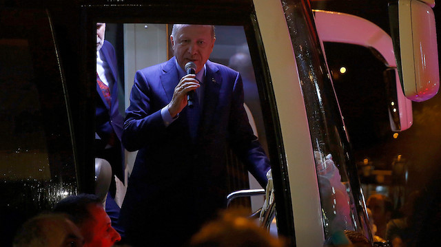 Cumhurbaşkanı Recep Tayyip Erdoğan konuşma yapıyor.
