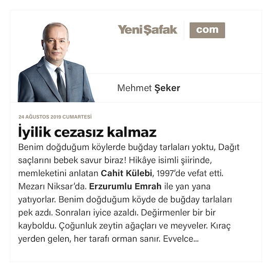 İyilik cezasız kalmaz