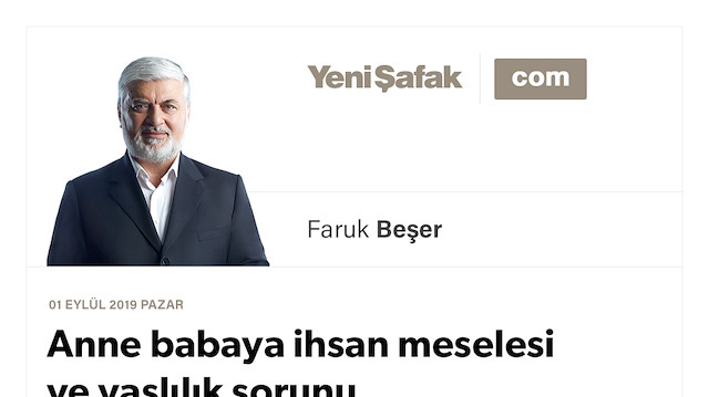 Anne babaya ihsan meselesi ve yaşlılık sorunu