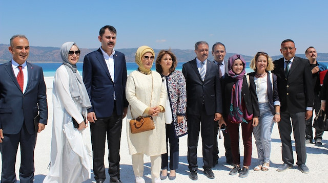 Emine Erdoğan Salda Gölünde