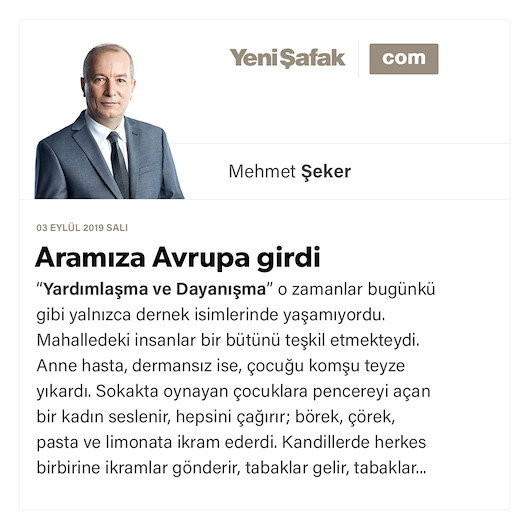 Aramıza Avrupa girdi