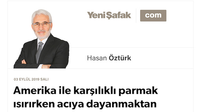 Amerika ile karşılıklı parmak ısırırken acıya dayanmaktan başka çaremiz yok